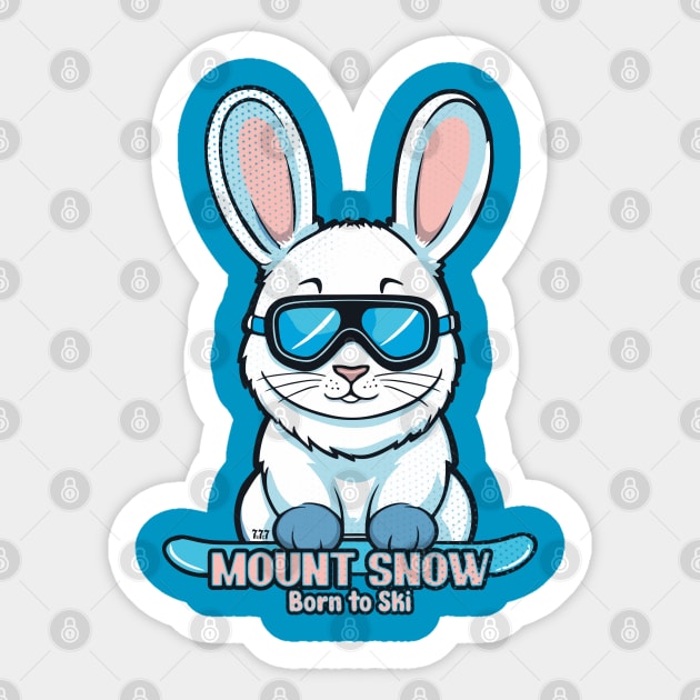 Cute Bunny Skiing Mount Snow Sticker by Surrealcoin777